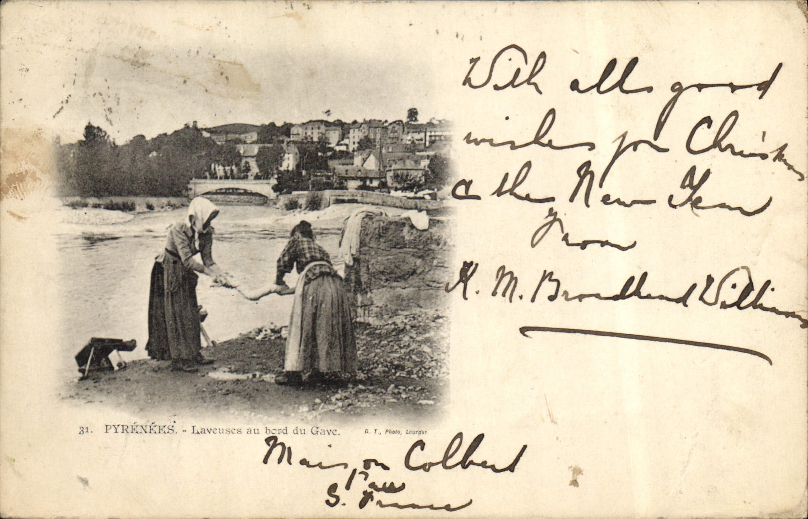 CPA Pyrenees Laveuses au bord du GAve 
