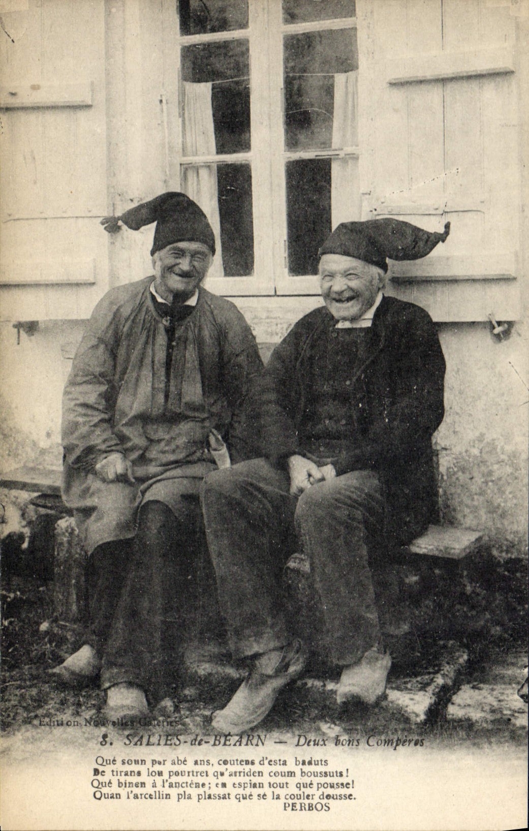 CPA Salies de Bearn Deux bons comperes Folklore