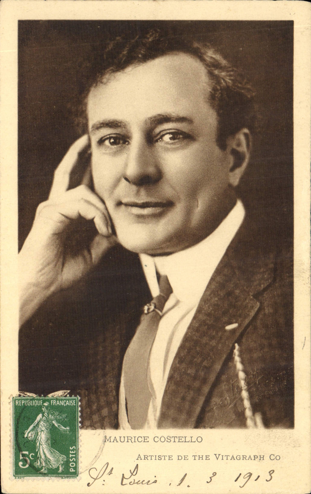 VINTAGE POSTCARD Cinema Maurice Costello Vitagraph