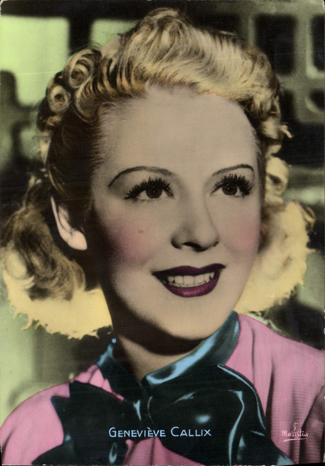 VINTAGE POSTCARD Cinema Genevieve Callix