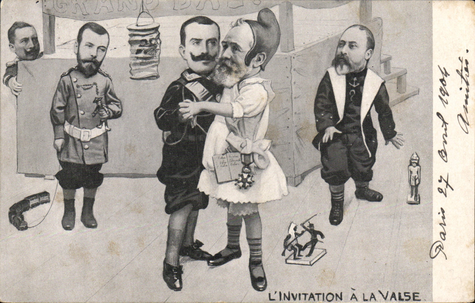 CPA Politique Satirique L'invitation a la valse Nicolas II Russie Russia 