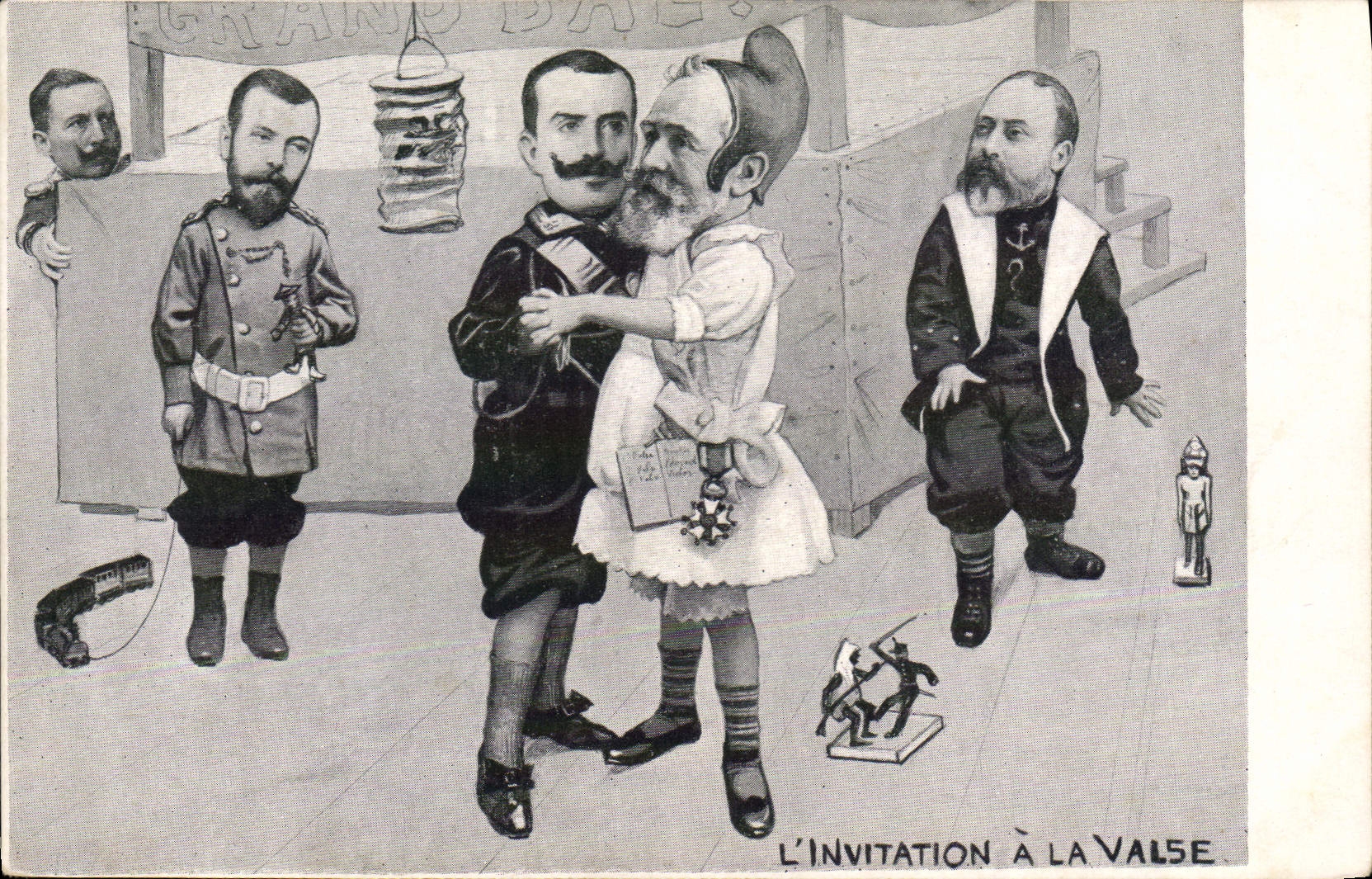 CPA Politique Satirique L'invitation a la valse