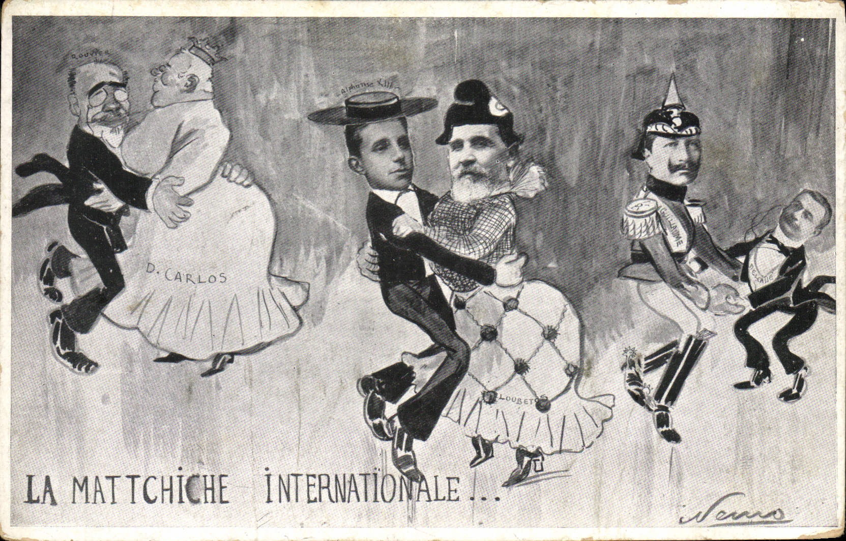 CPA Politique Satirique La mattchiche internationale 