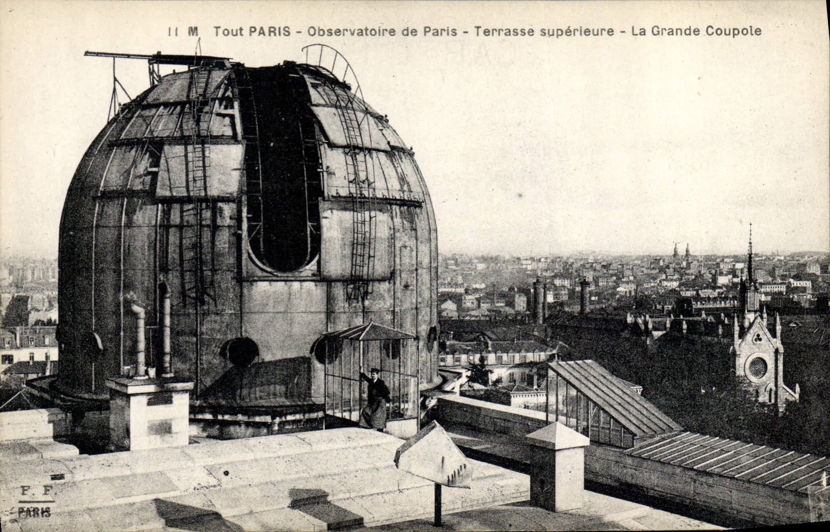 VINTAGE POSTCARD Astronomy Paris Observatory of Paris Terrace the higher large Cupola