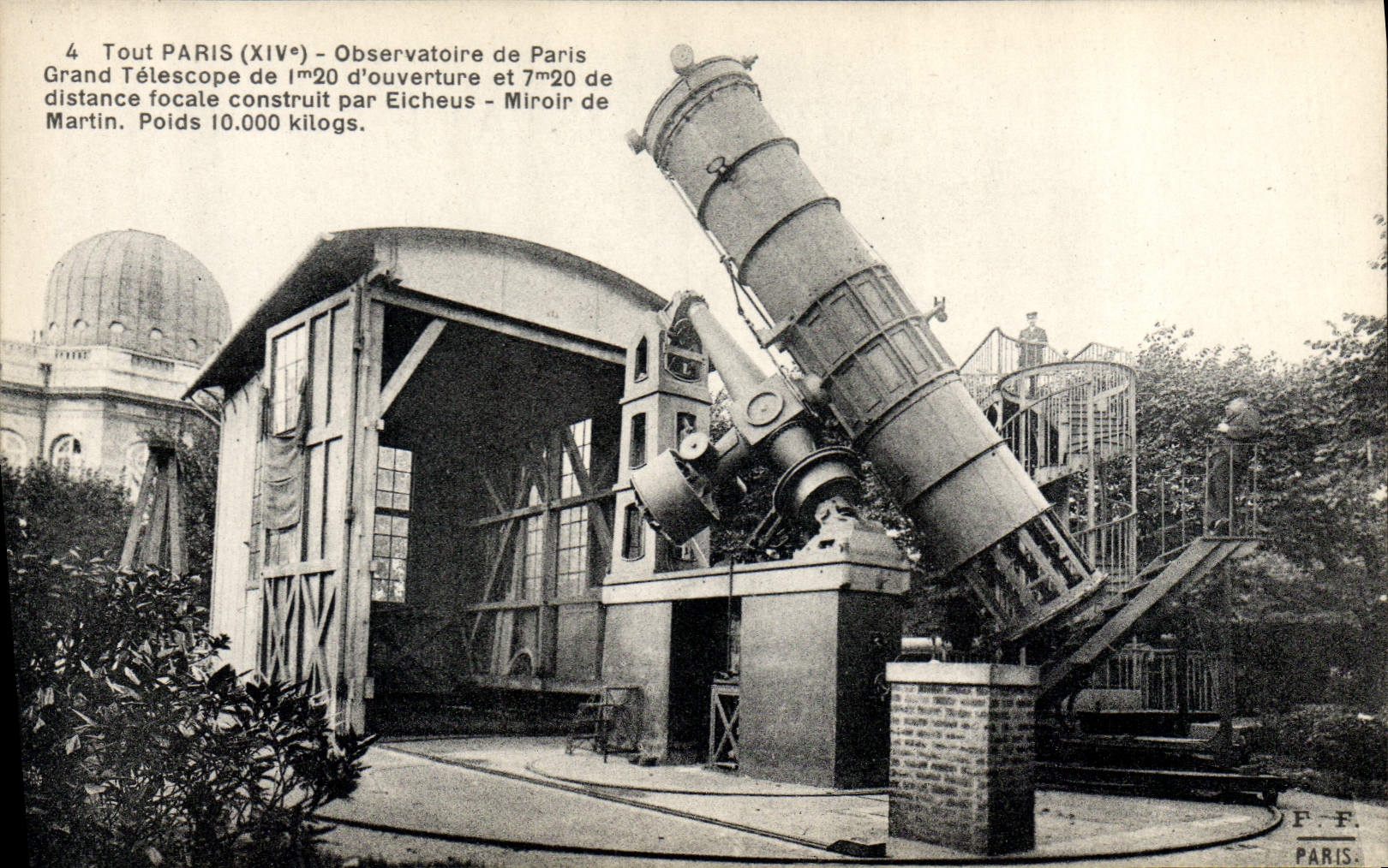 CPA Astronomie Paris Grand telescope Eichens Miroir de Martin 