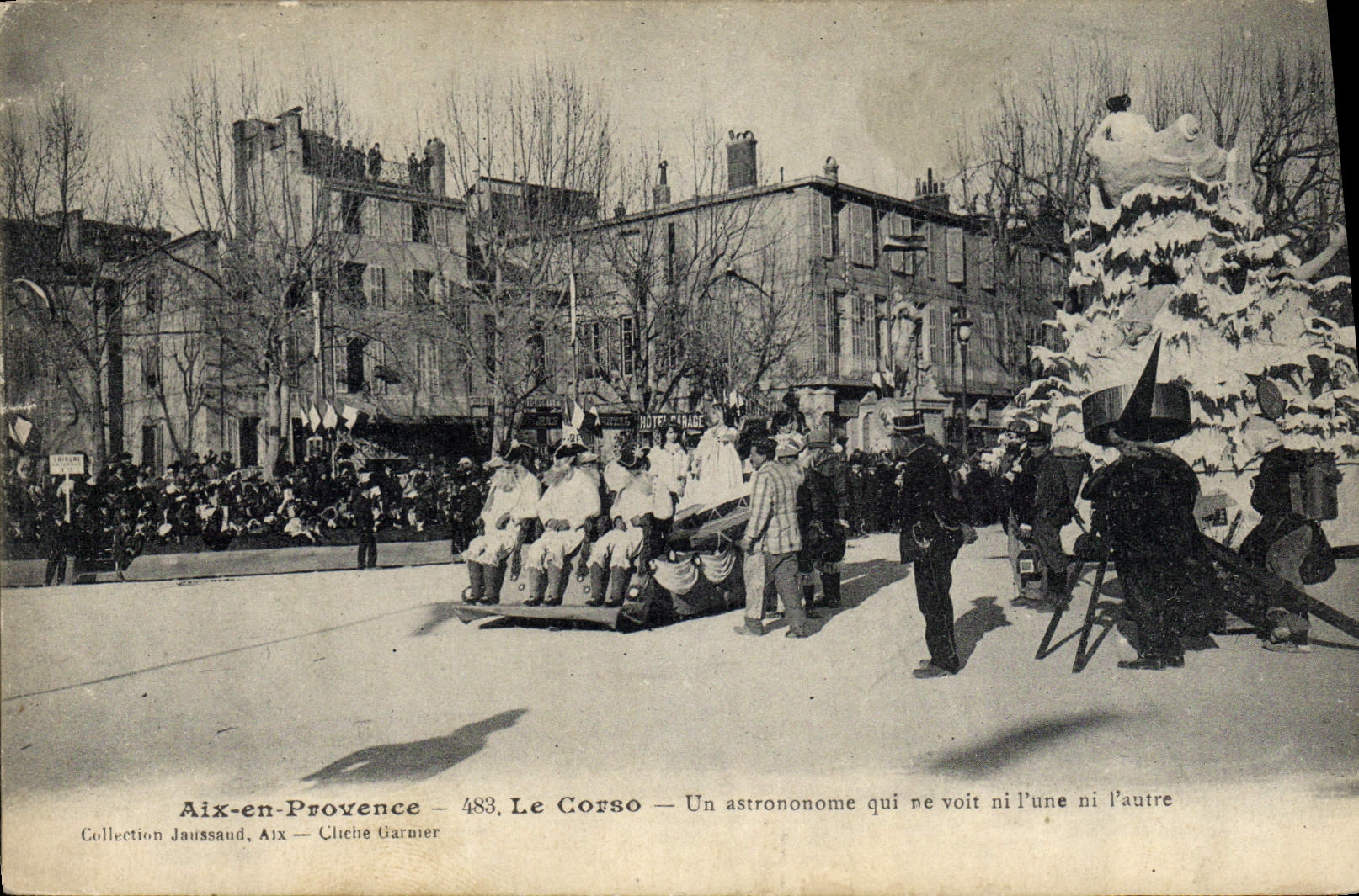 Astronomía del Aix de la POSTAL de la VENDIMIA en Provence Corso un astrónomo