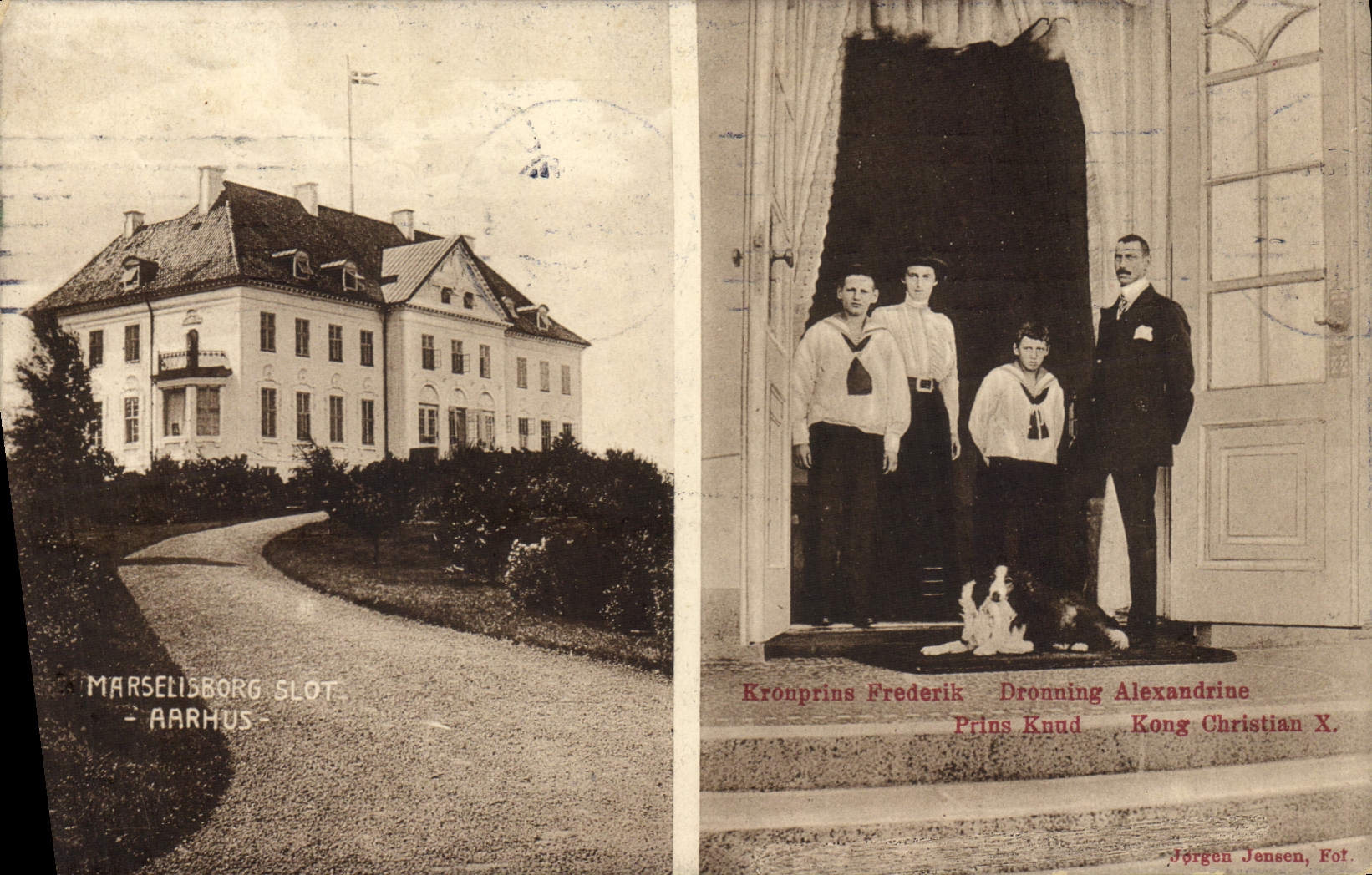 VINTAGE POSTCARD Marselisborg Slot Aarhus