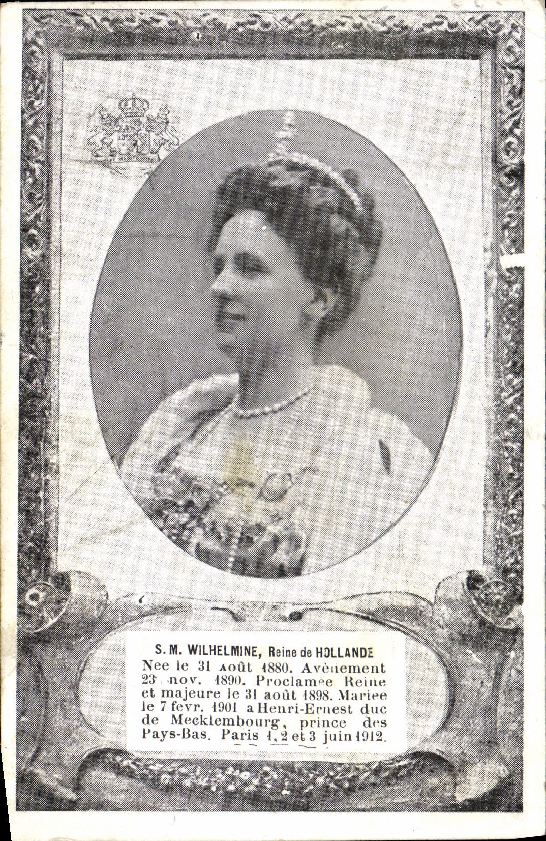 CPA Wilhelmine Reine de Hollande