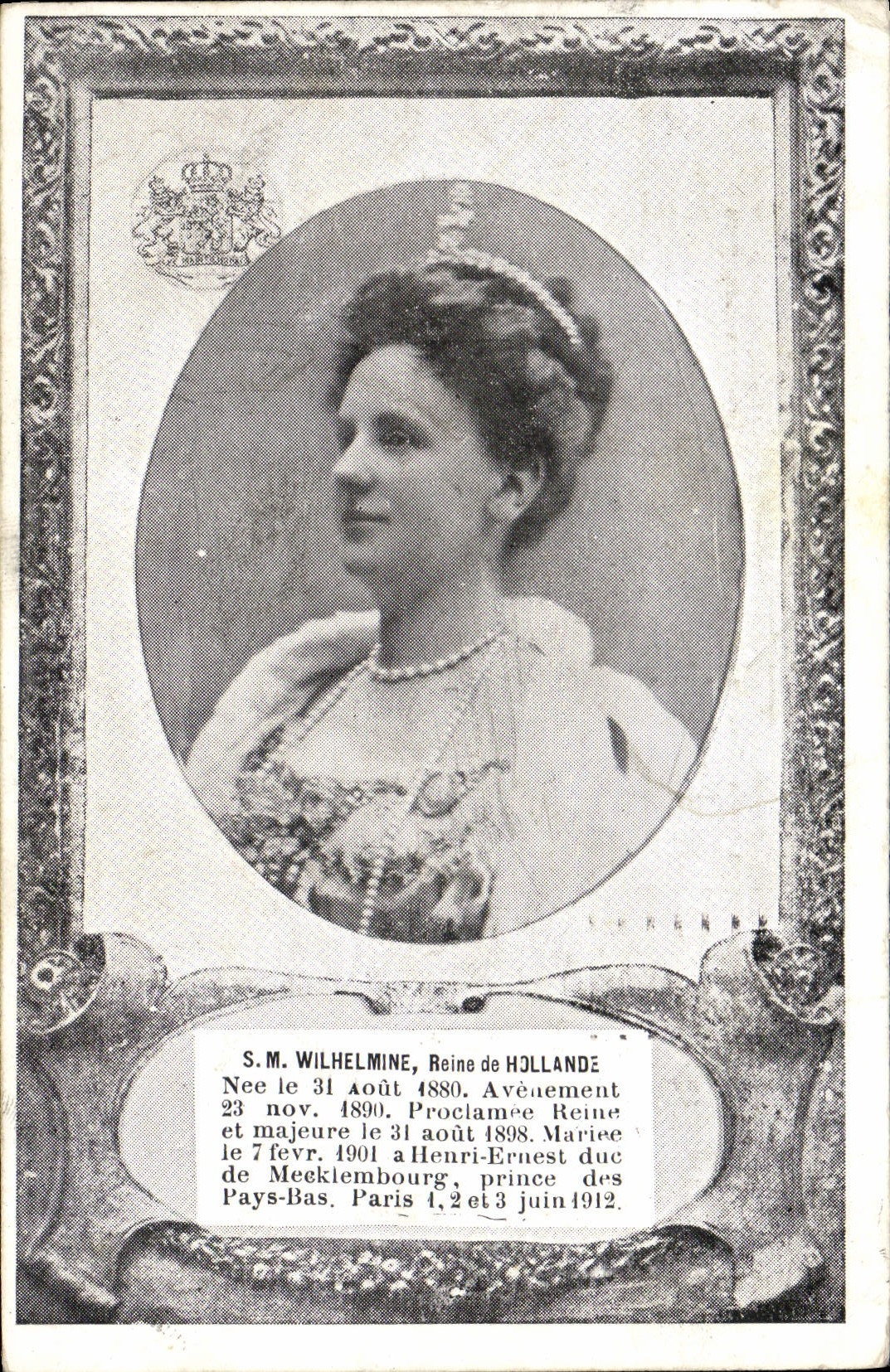 CPA Wilhelmine Reine de Hollande