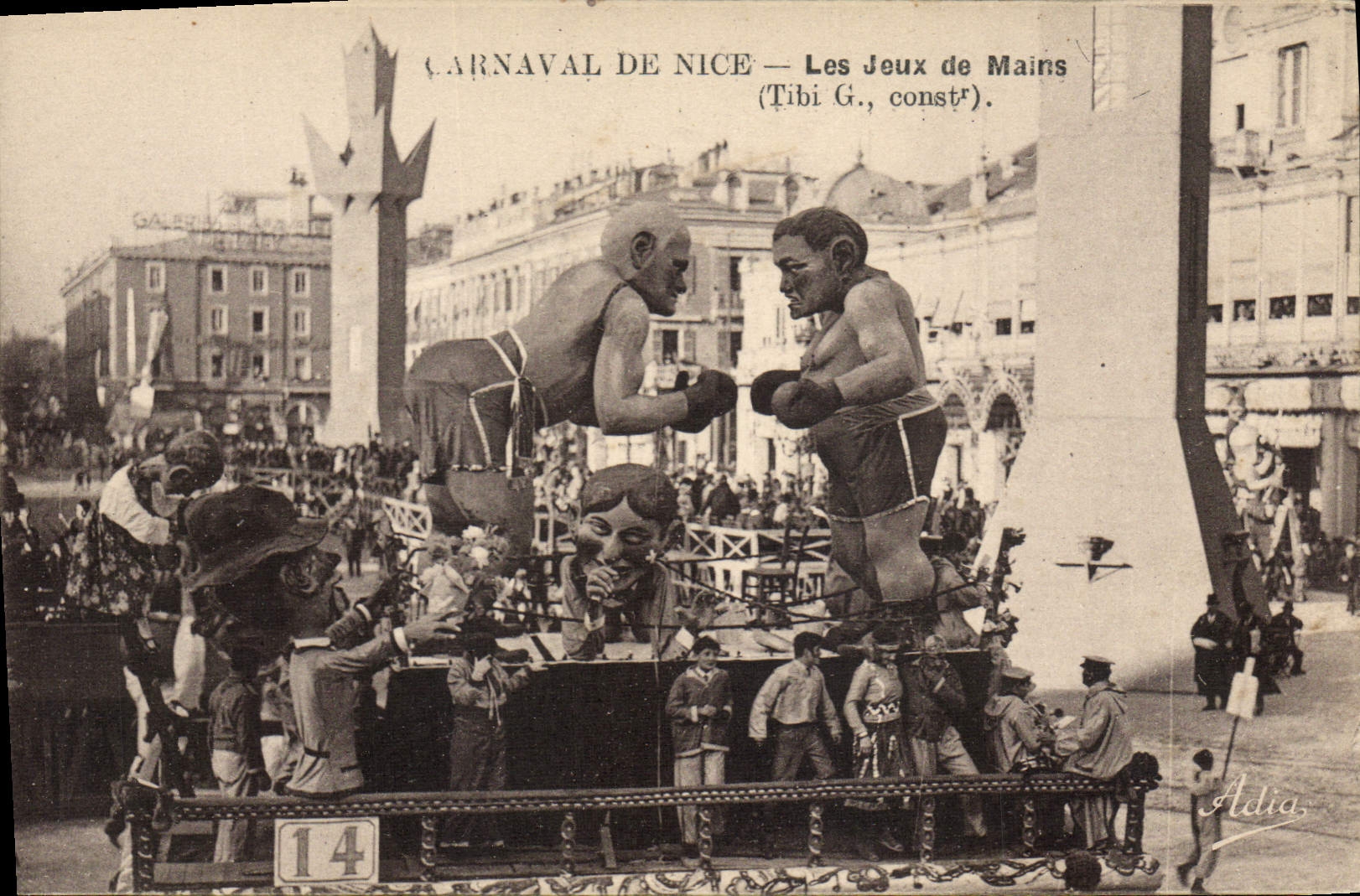 CPA Boxe Carnaval de Nice Les jeux de mains