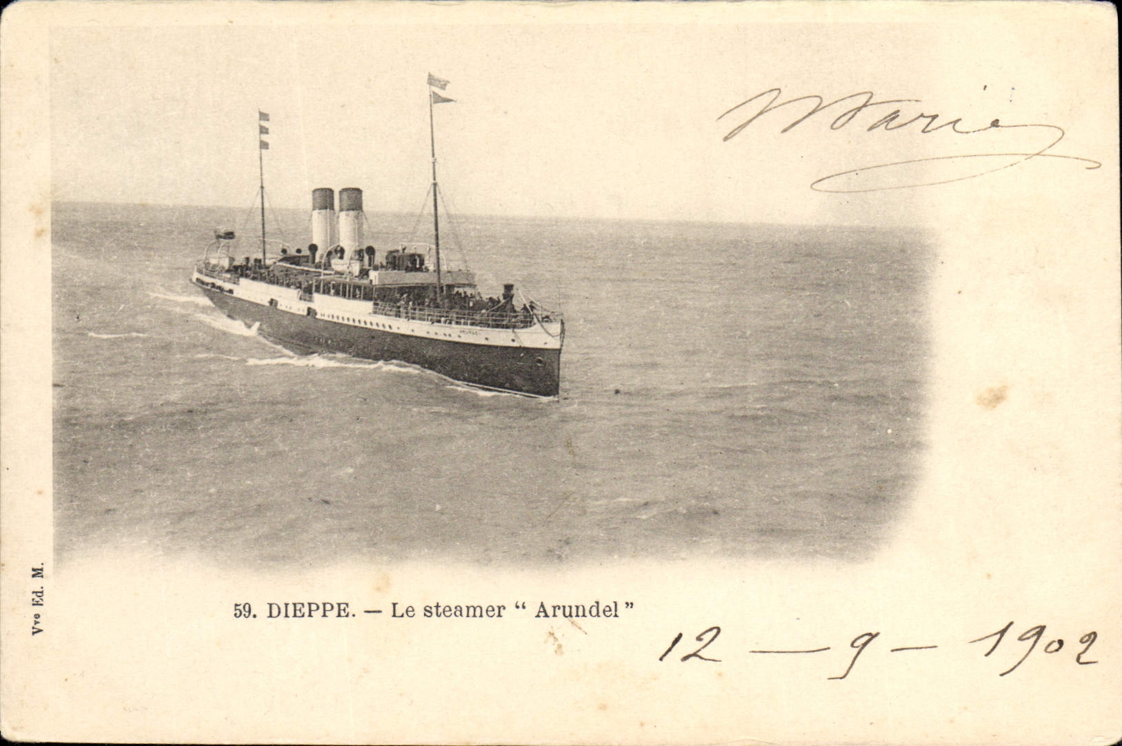 CPA Bateau Dieppe Le steamer Arundel