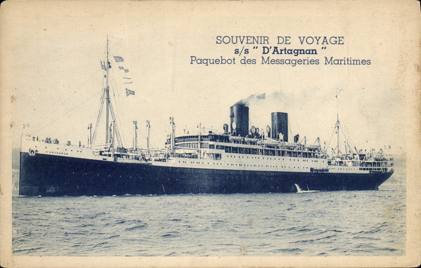 CPA Bateau Paquebot des Messageries Maritimes SS d'Artagnan
