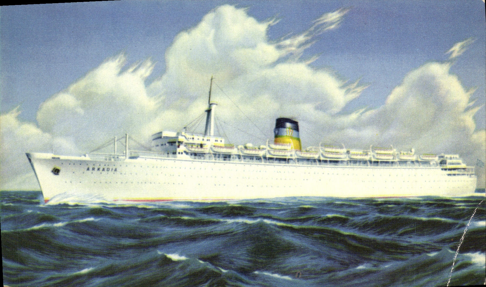 CPA Bateau Paquebot Arkadia 