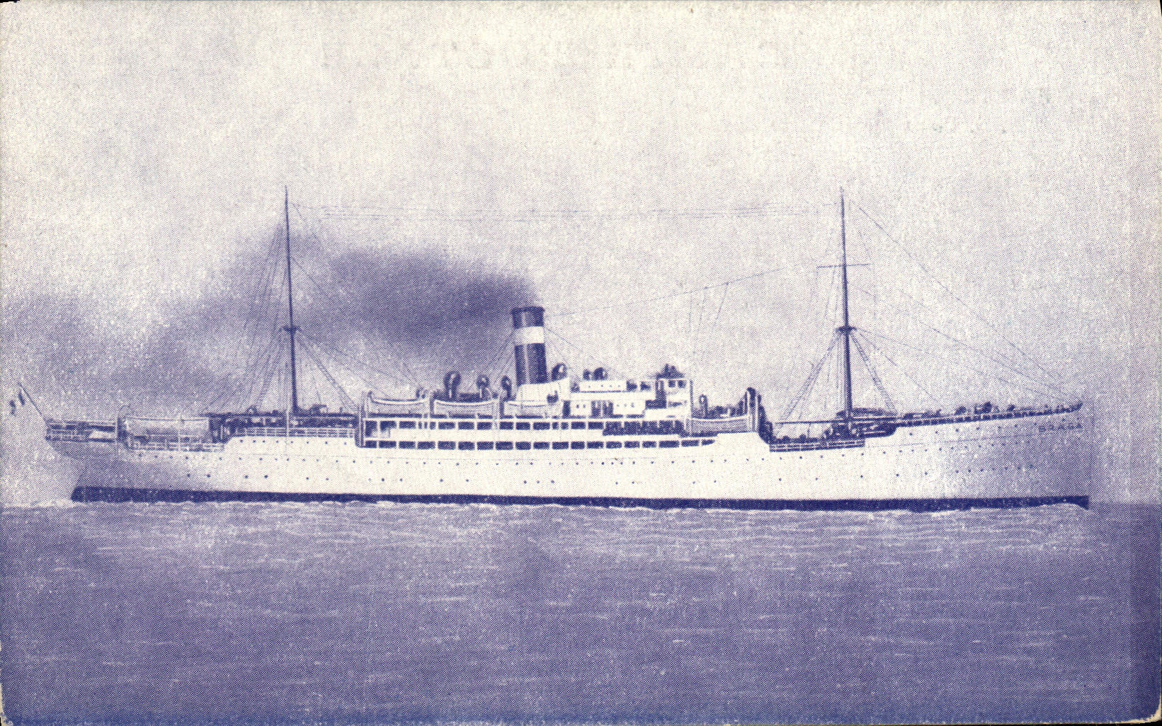 CPA Bateau Paquebot Fabre Line SS Braga