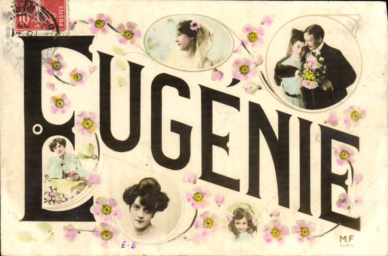 CPA Fantaisie Prenom Eugenie