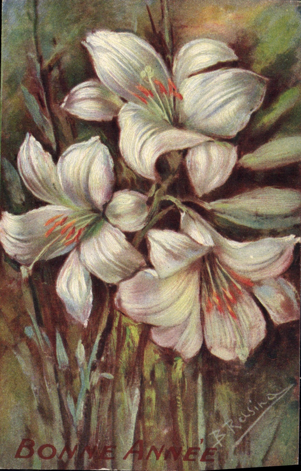 CPA Illustrateur Fleurs