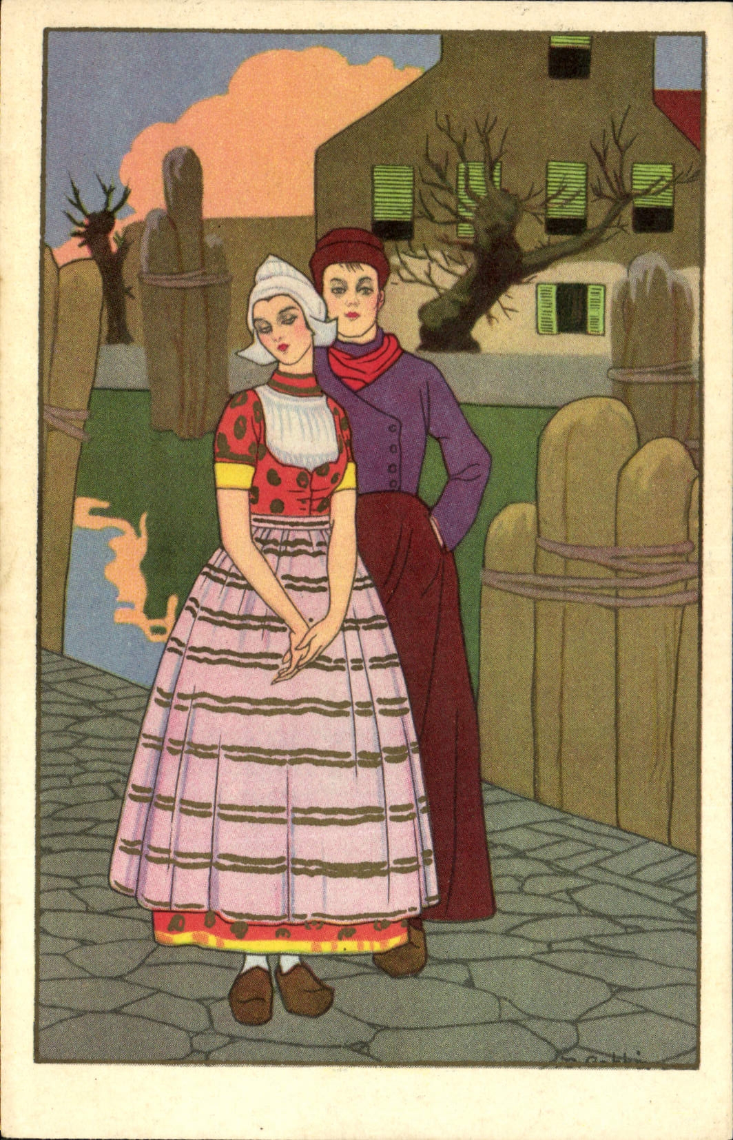 CPA Illustrateur Folklore