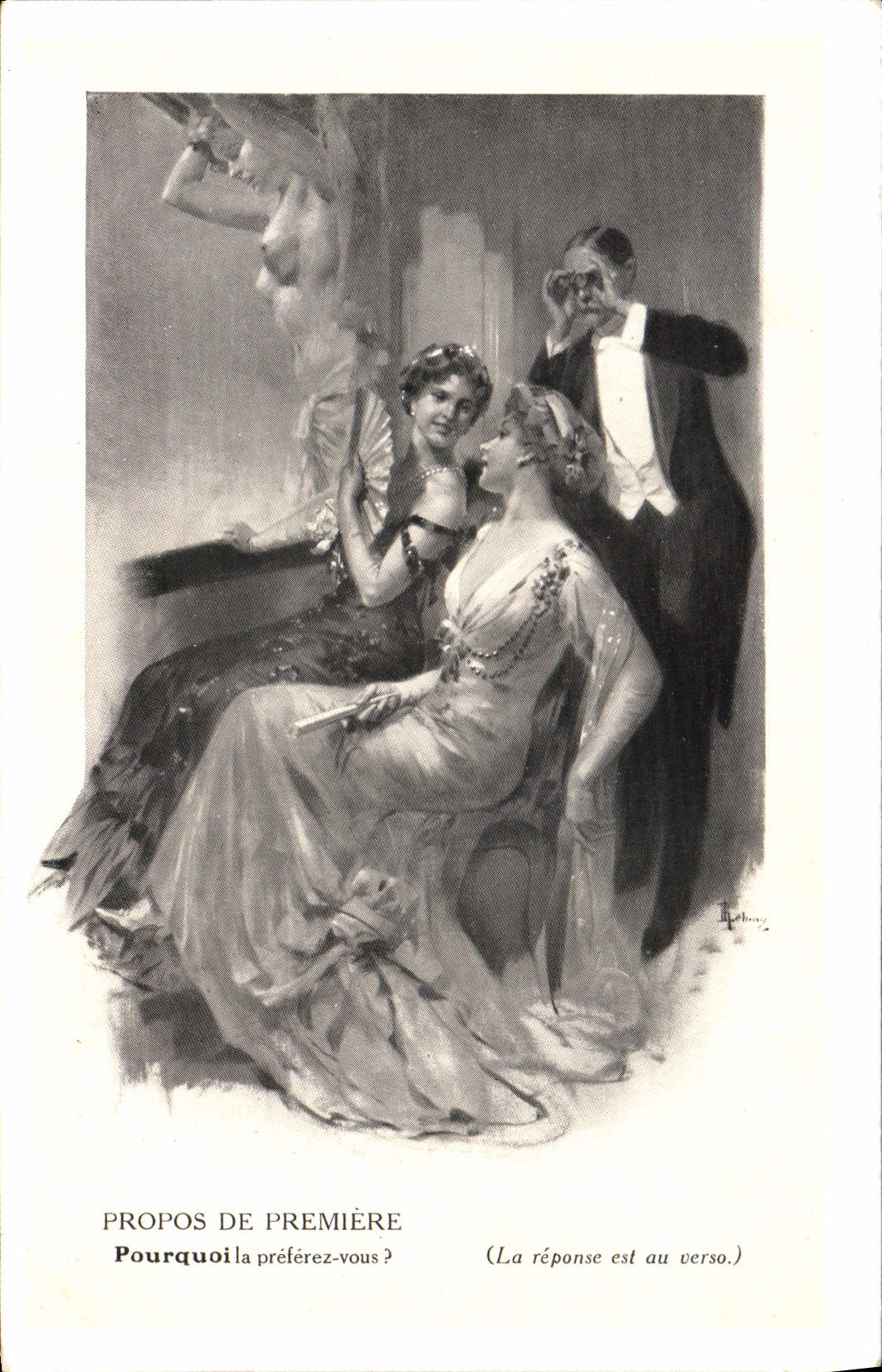 VINTAGE POSTCARD Illustrator Matter of first