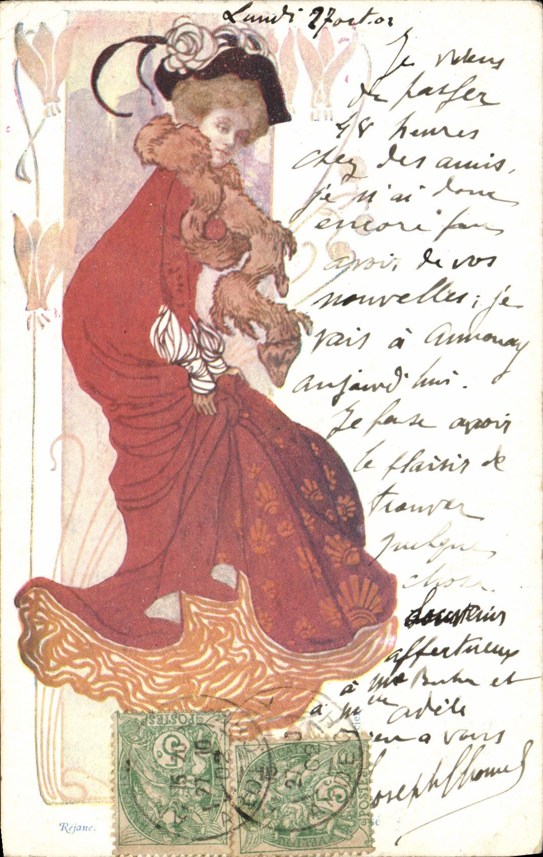 CPA Illustrateur Femme