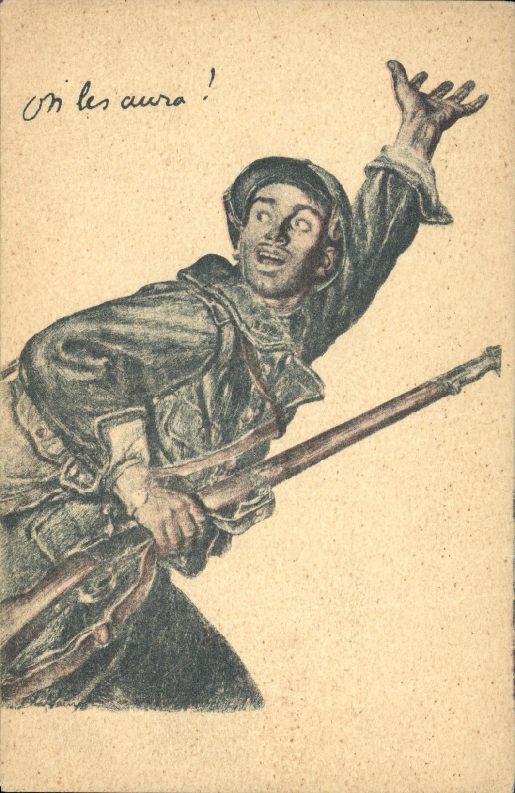 CPA Fantaisie Militaria On les aura