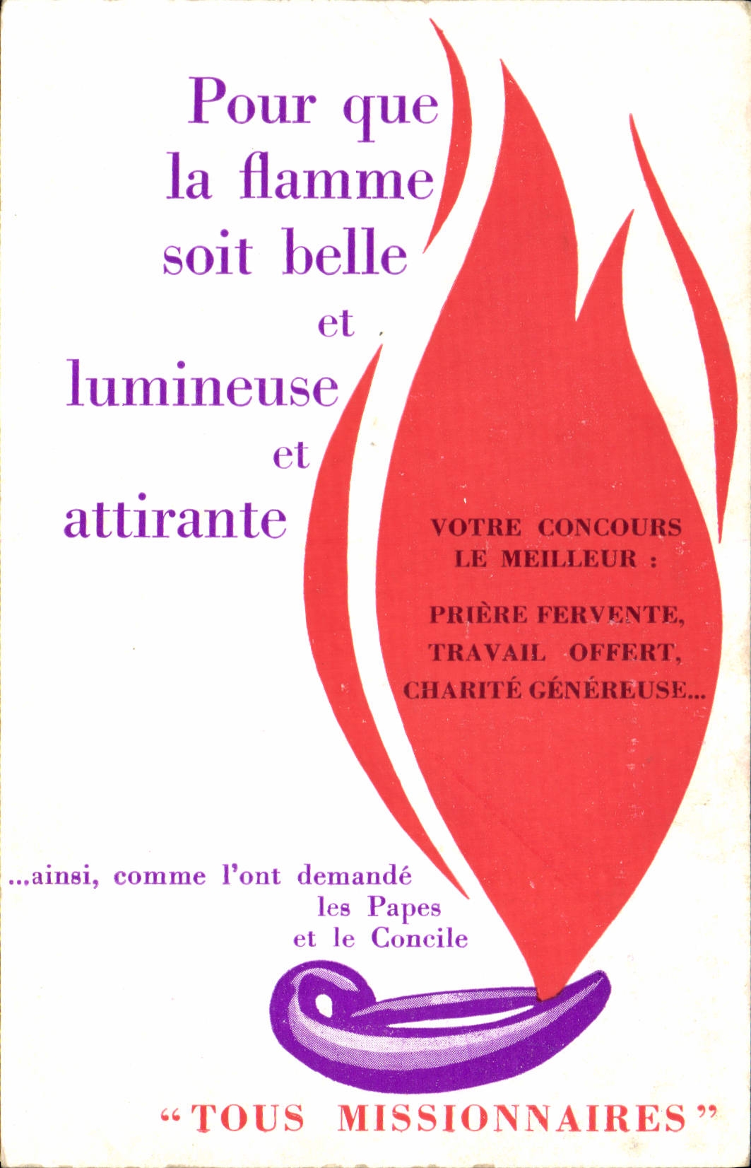 VINTAGE POSTCARD Missionaries Pope Charity sale Boulevard Chave Marseilles