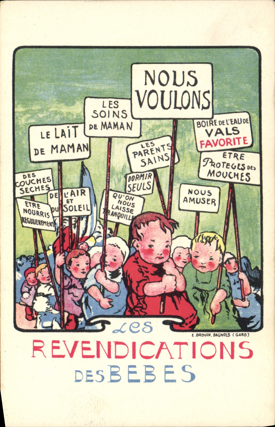 CPA Les revendications des bebes