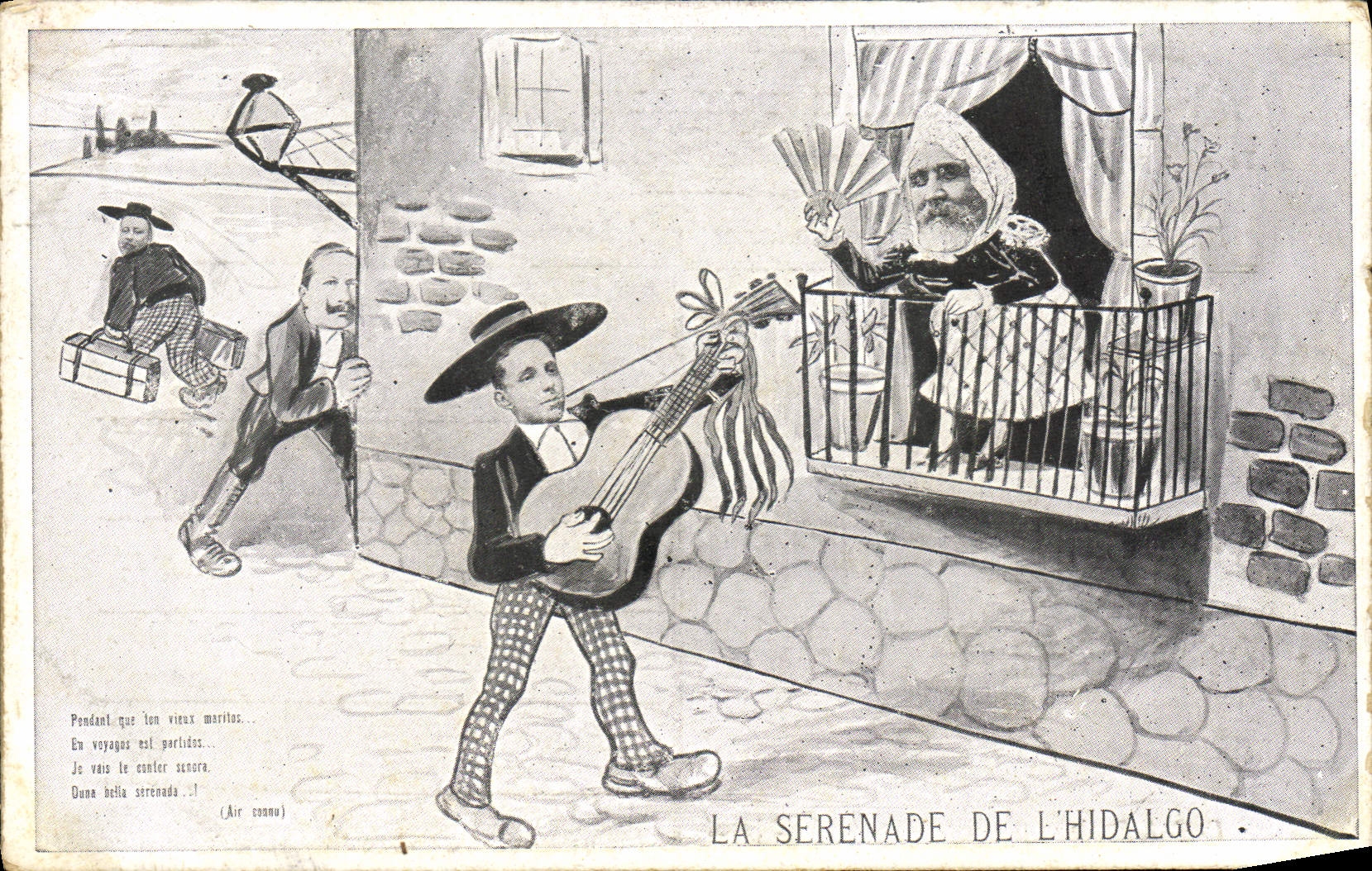 CPA La serenade de l'Hidalho Alphonse XIII