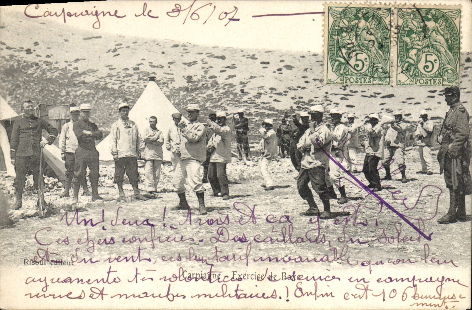 VINTAGE POSTCARD Boxing Carpiagne Exercise of boxing