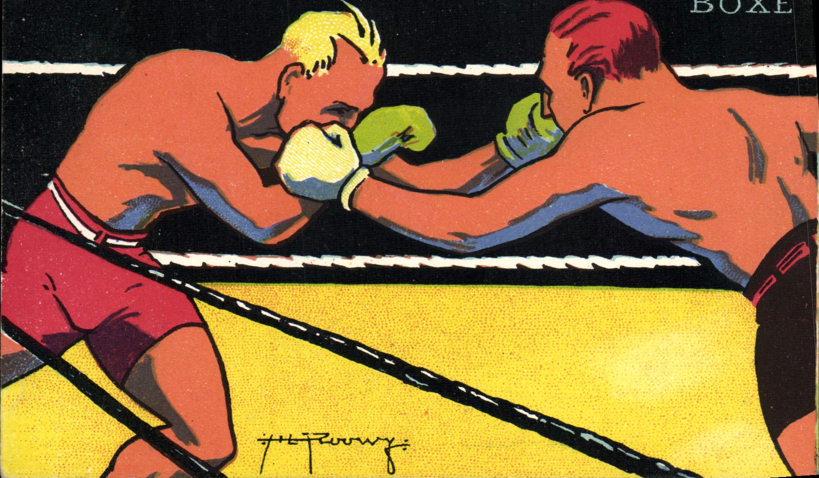 CPA Boxe Jeux Olympiques Paris 1924 TOP