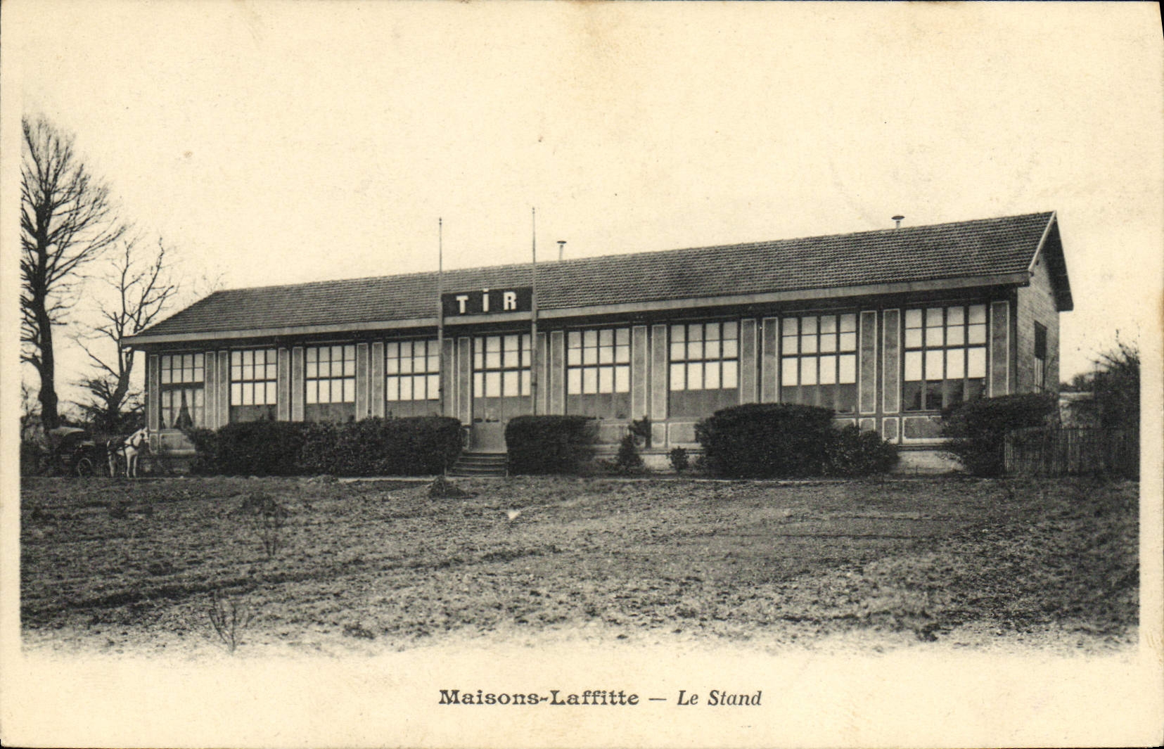 VINTAGE POSTCARD Laffitte House the stand Shooting