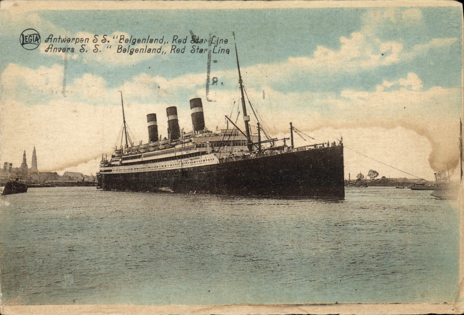 CPA Bateau Anvers SS Belgenland Red Star Line 
