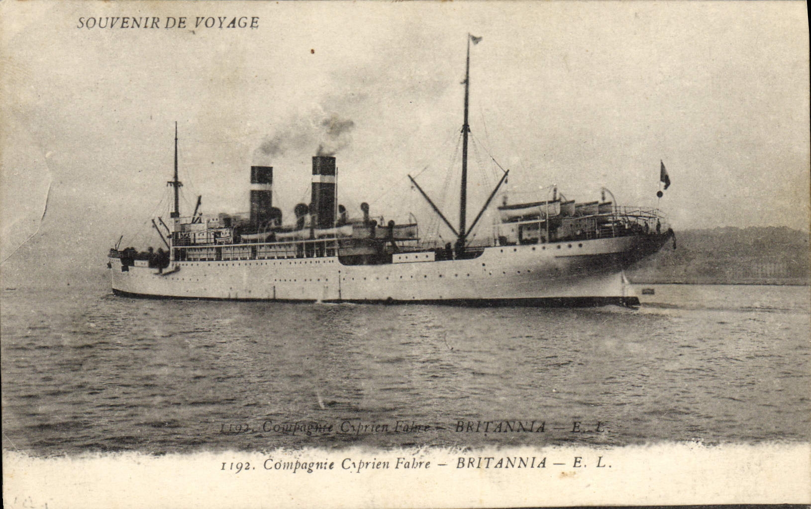 CPA Bateau Compagnie Cyprien Fabre Britannia 