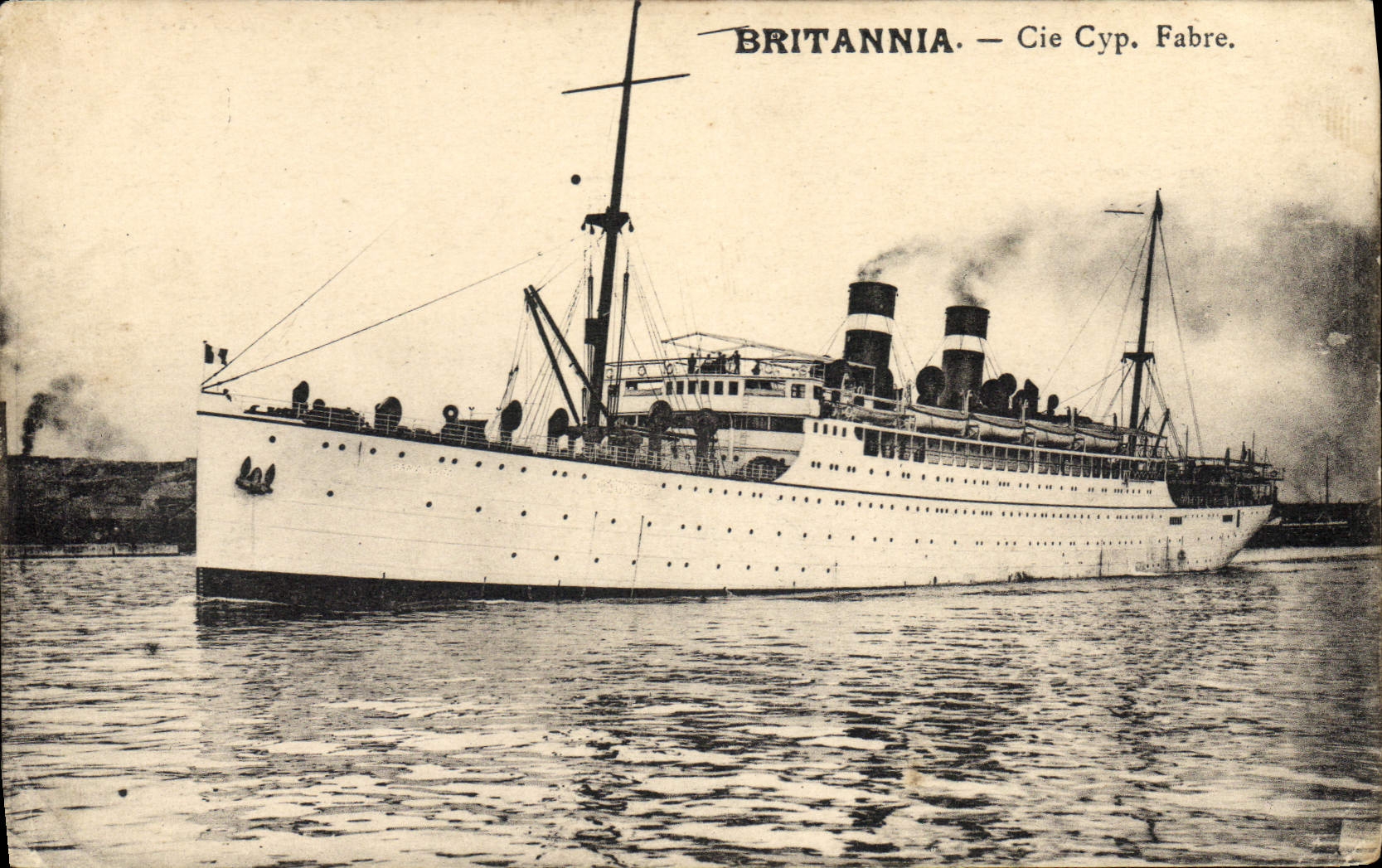 CPA Bateau Britannia Cie Cyp Fabre 