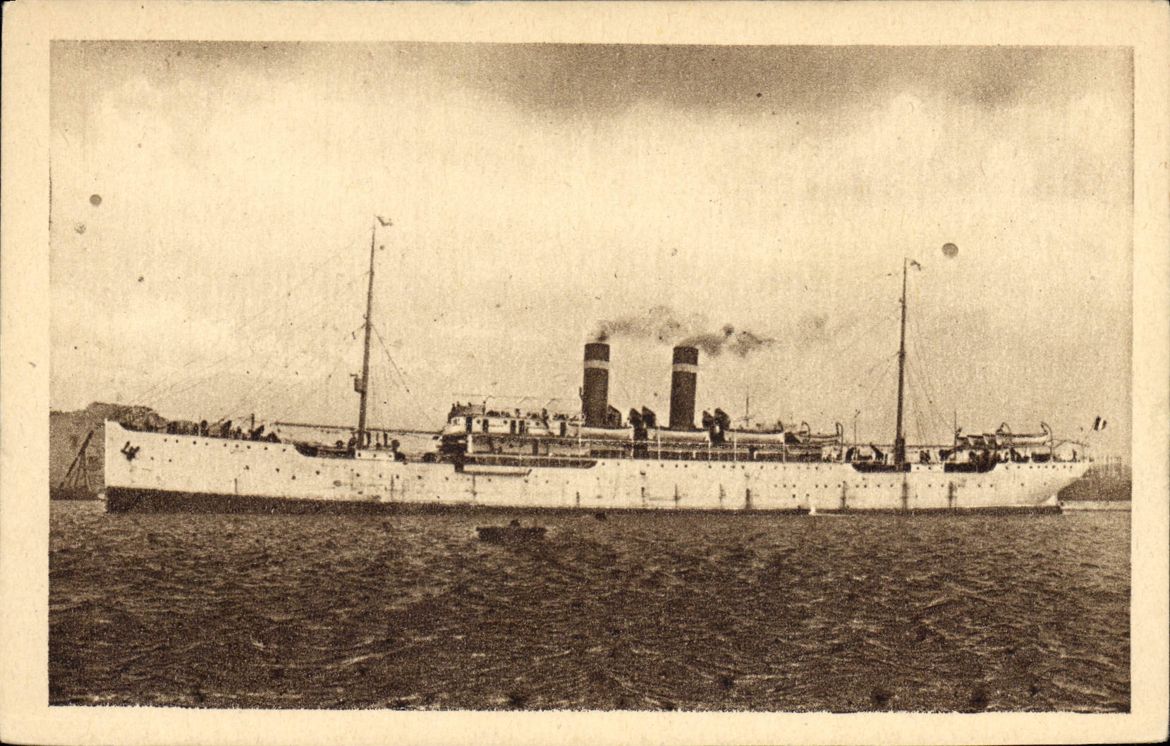 VINTAGE POSTCARD Boat Fabre Line S Britannia