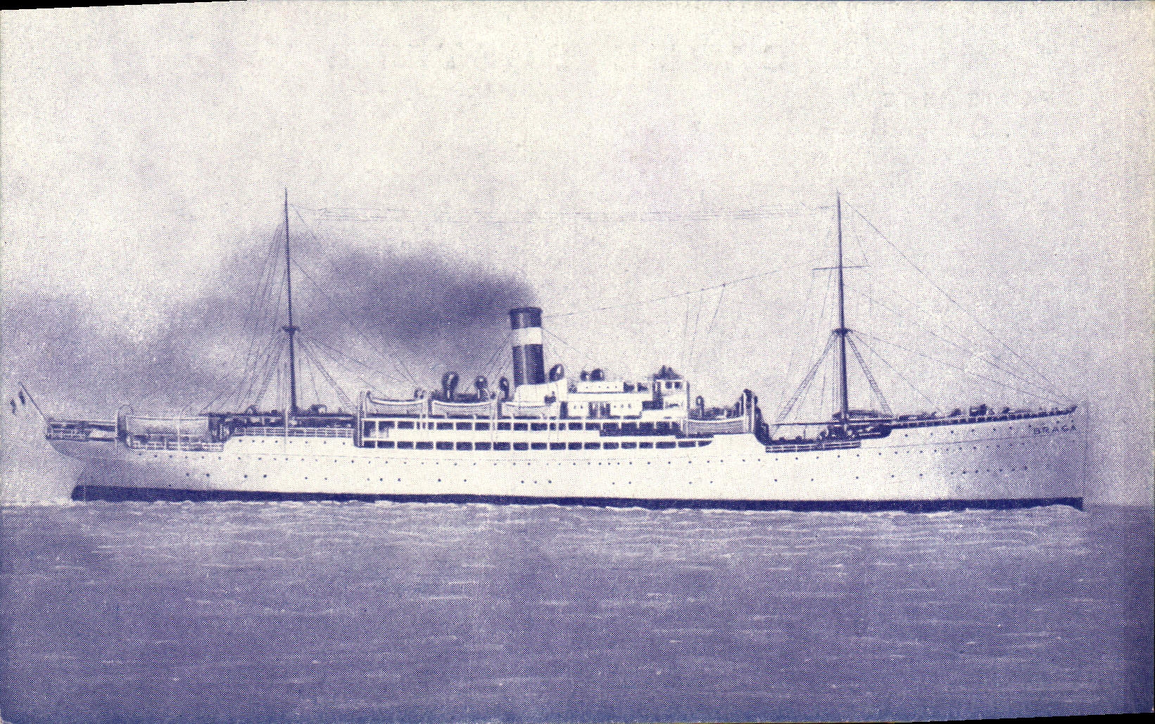 CPA Bateau Fabre line SS Braga 