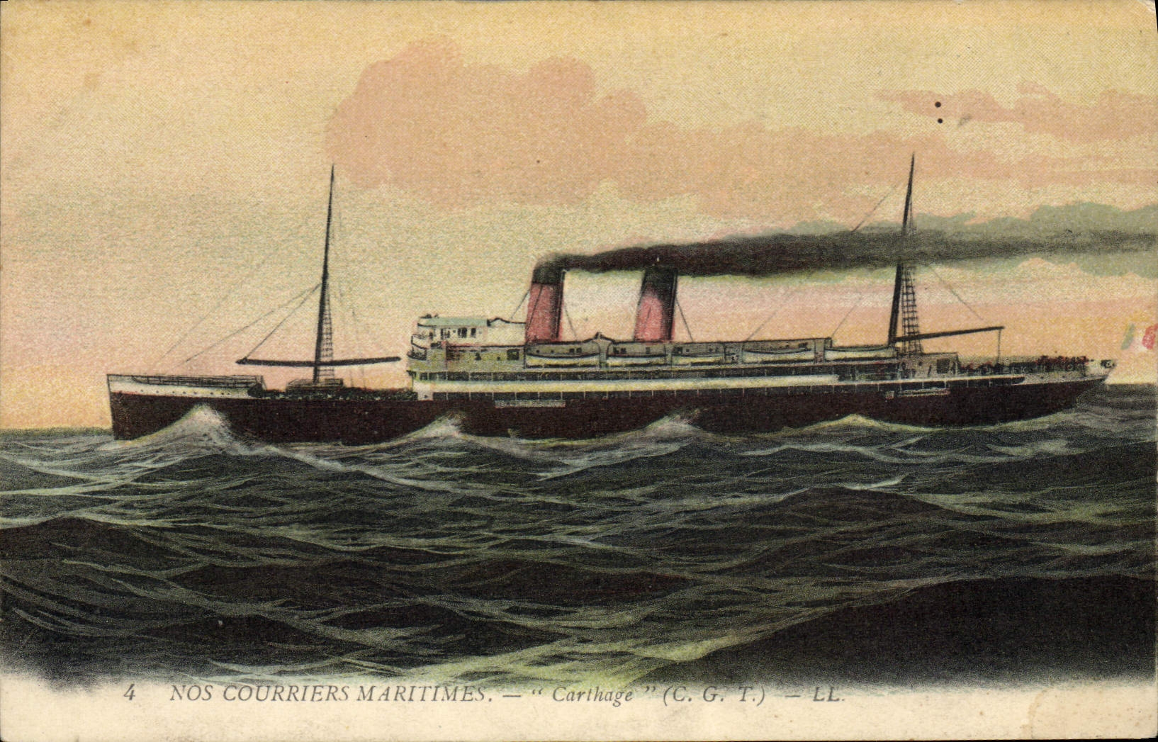 CPA Bateau Carthage CGT