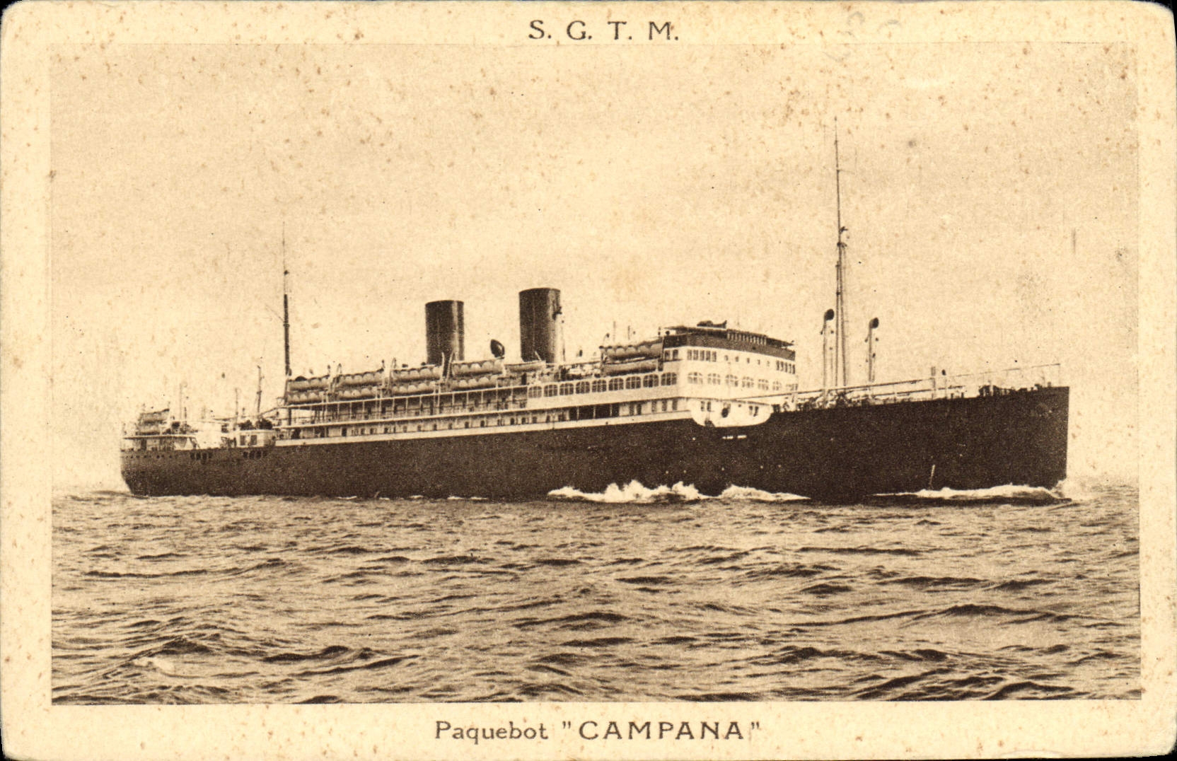CPA Bateau SGTM Paquebot Campana 