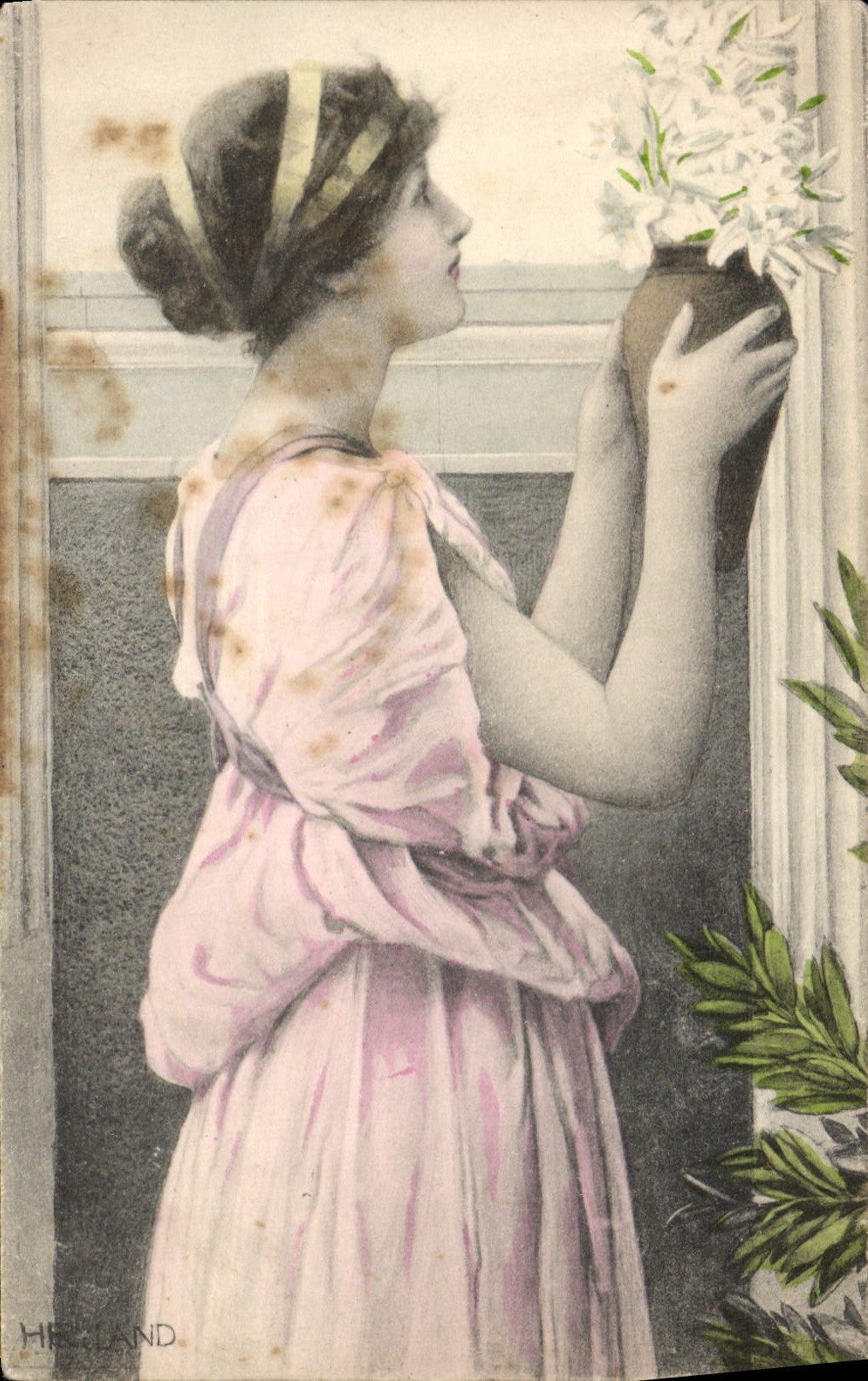 CPA Fantaisie Illustrateur Femme