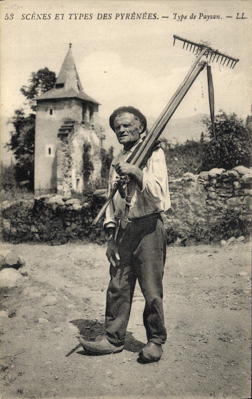 CPA Pyrenees Type de paysan 