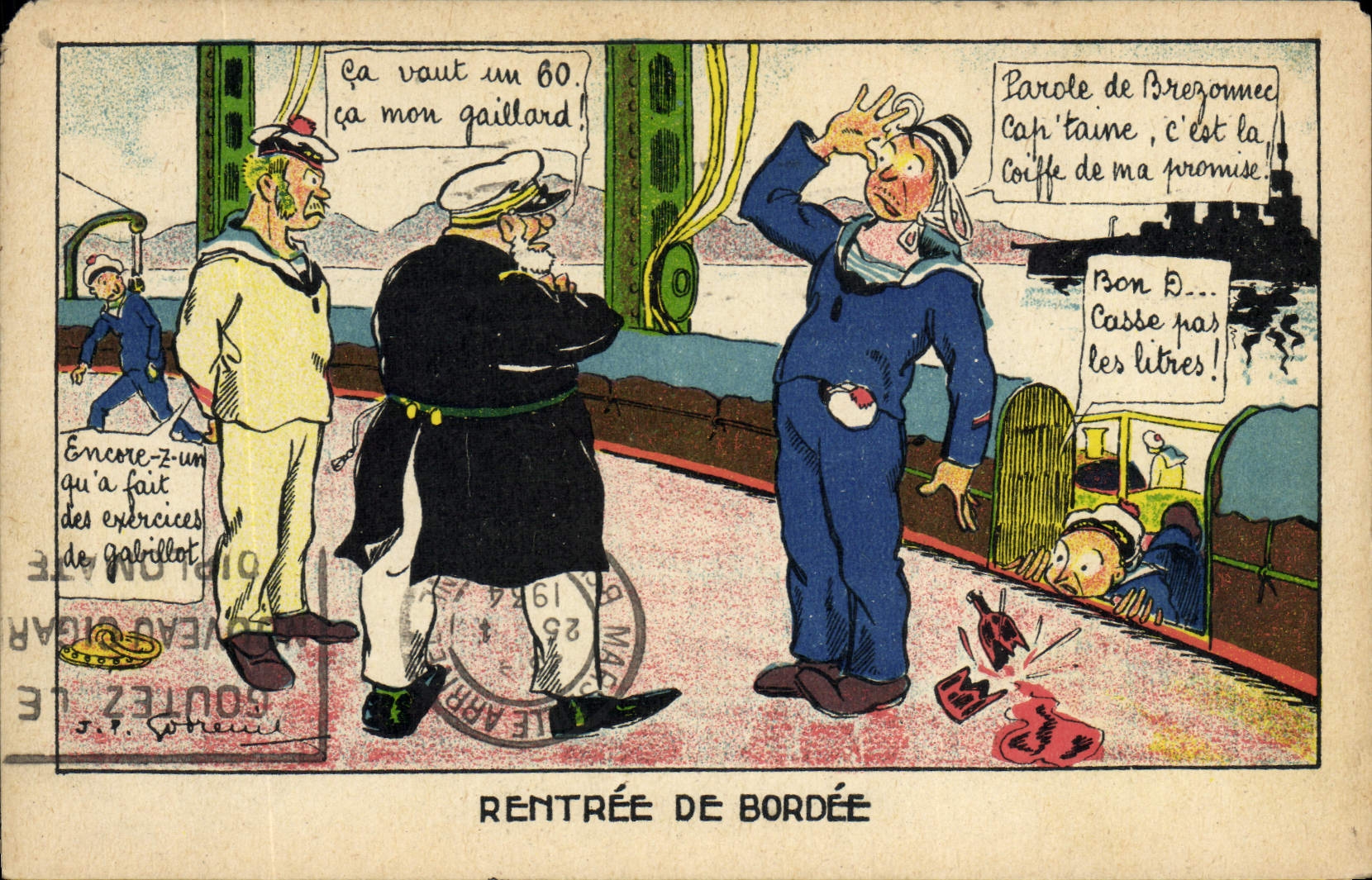 CPA Militaria Marins Rentree de bordee