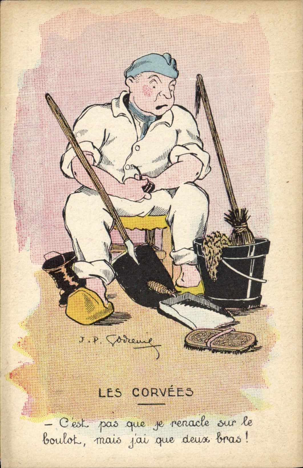 CPA Militaria Marins Les corvees