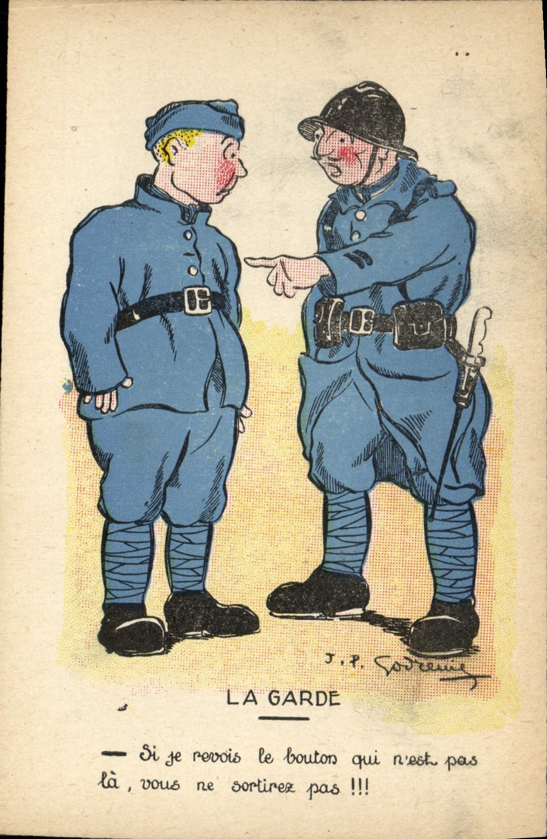 CPA Militaria La garde 