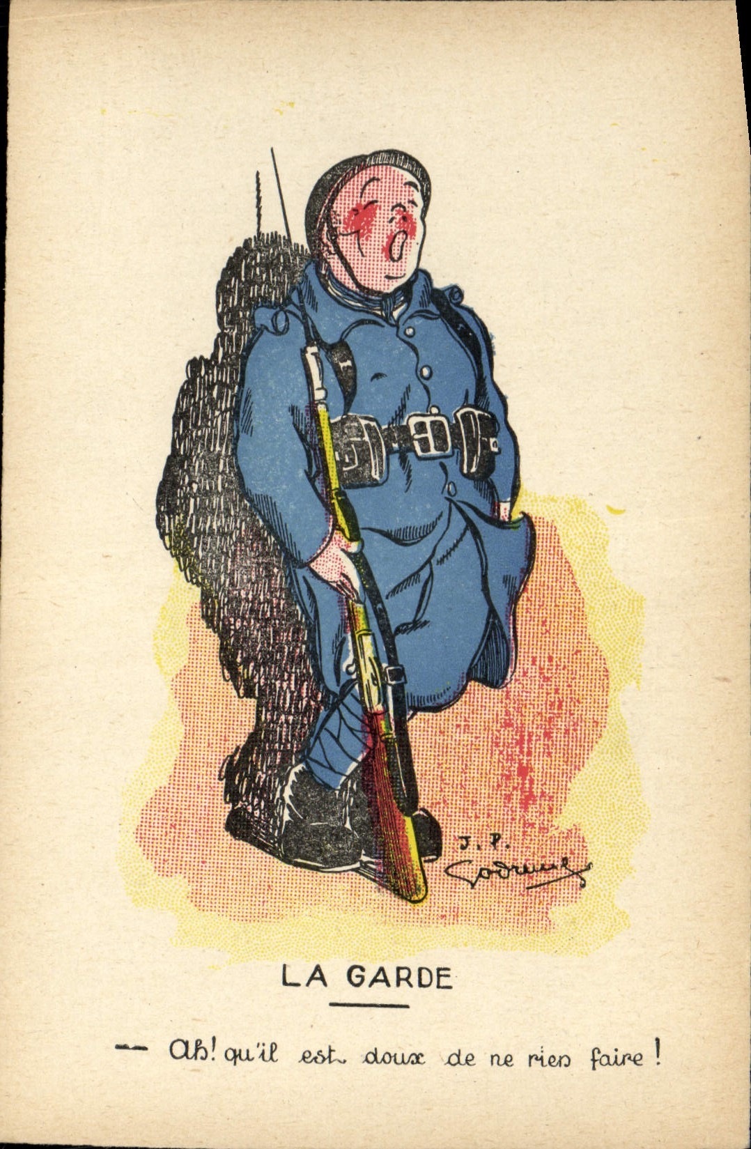 CPA Militaria La garde 