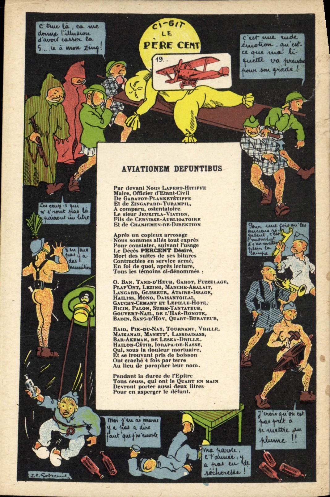 CPA Militaria Aviationem Defuntibus