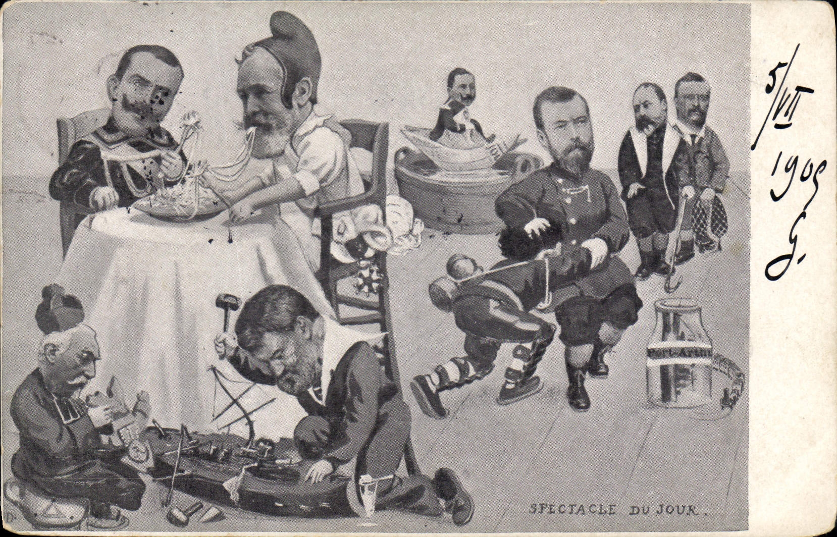 CPA Spectacle du jour Nicolas II Russie Russia