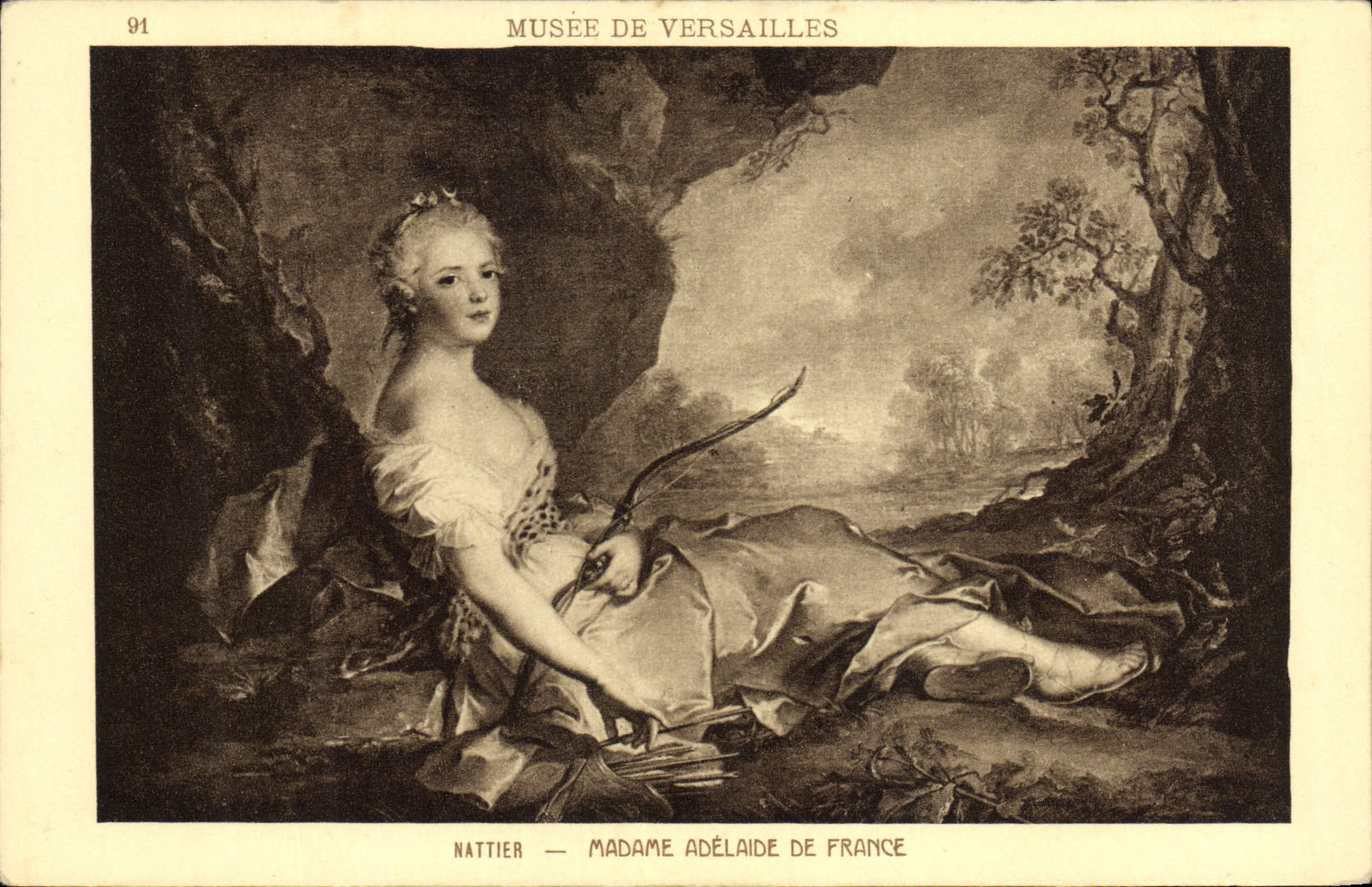 CPA Tir a l'arc Nattier Madame Adelaide de France Musee de Versailles