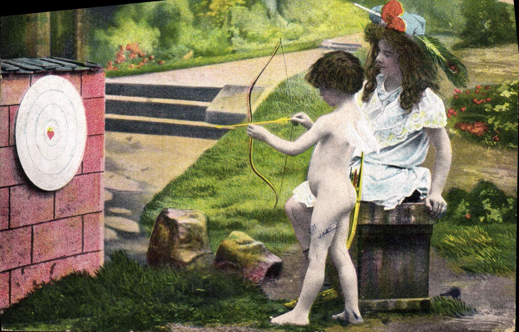 CPA Tir a l'arc Enfants Ange 