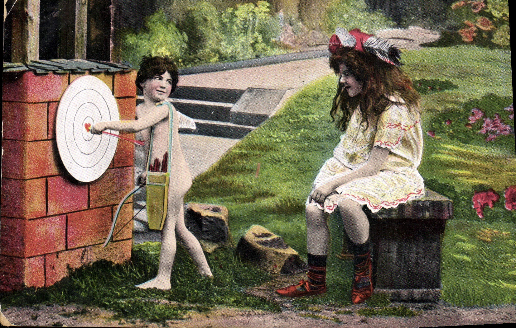 CPA Tir a l'arc Enfants Ange 