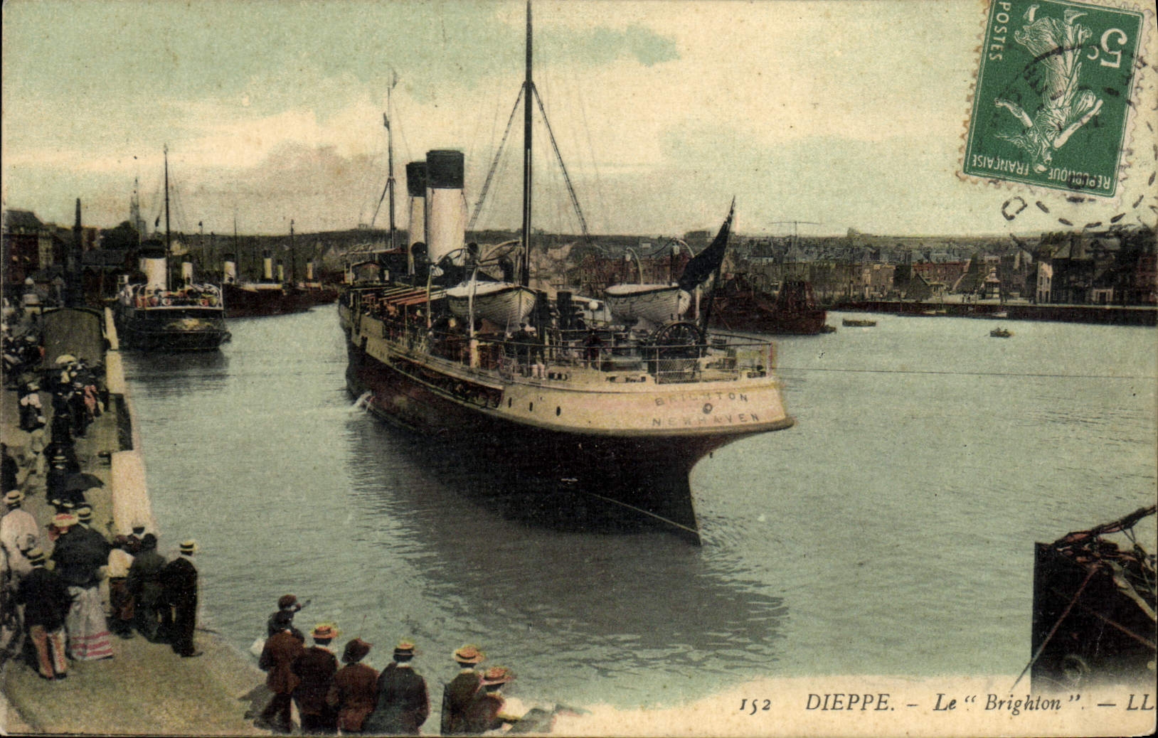 CPA Bateau Paquebot Dieppe Le Brighton 