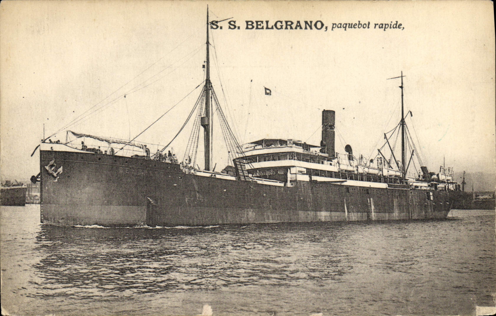 CPA Bateau Paquebot rapide SS Belgrano 